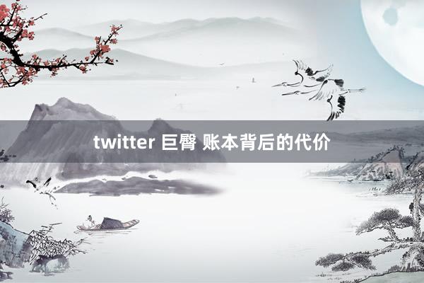 twitter 巨臀 账本背后的代价